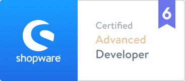 Die Shopware-Zertifizierung „Certified Advanced Developer“ bestätigt die Expertise von iMi digital in fortgeschrittener Shopware-Entwicklung.