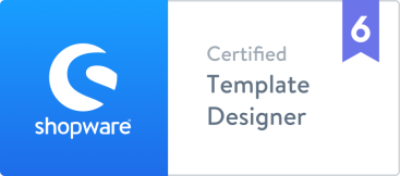 Die Shopware-Zertifizierung als „Certified Template Designer“ bestätigt, dass iMi digital über umfassende Kenntnisse in der Gestaltung und Anpassung von Shopware 6 Templates verfügt.