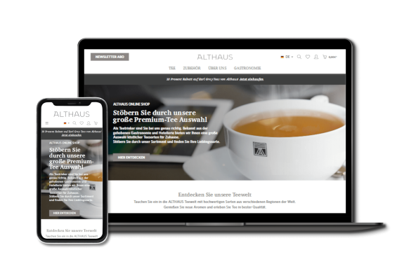 Kundenbeispiel Shopware SEO Agentur iMi digital - Althaus Tea