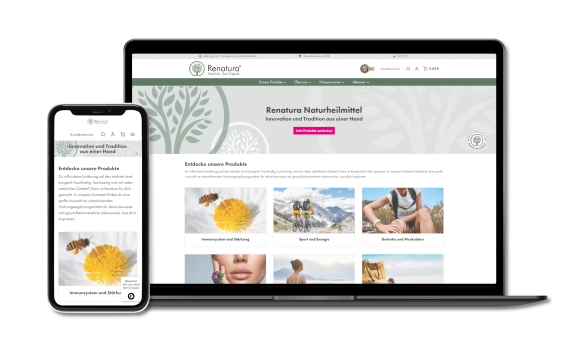 Renatura Online-Shop - Beispielprojekt in Shopware 6 by iMi digital
